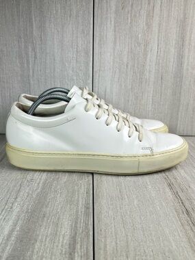 Acne Studios Adrian White Patent Leather Low-Top Sneakers Mens Size 9 EUR 42